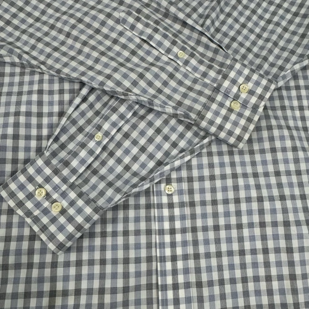 Jos. A. Bank Gray Men Plaid Button Down Shirt Size Large - Picture 2 of 9
